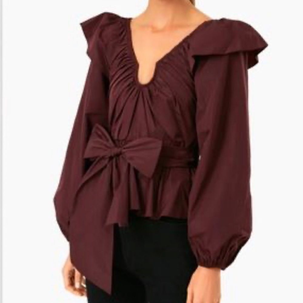 Nwt - Cabernet Shiela Long Sleeve Top by TANYA TAYLOR